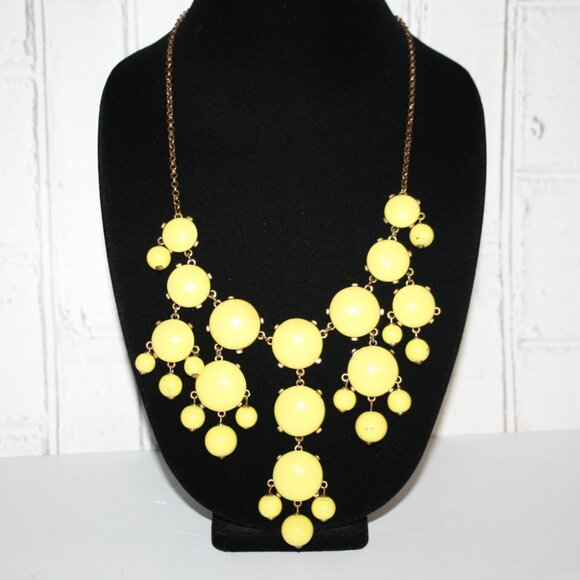 Beautiful gold and yellow bib style necklace by Liz Claiborne 24-26" - Picture 1 of 6